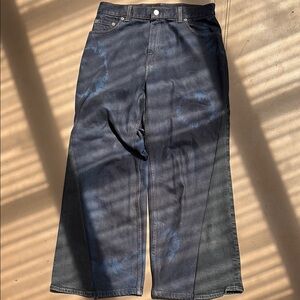 Men's custom flared navy black Levi’s